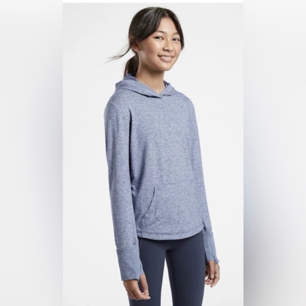 Athleta Girl Uptempo Thumb hole Sleeve Hooded Long Sleeve Shirt size XL